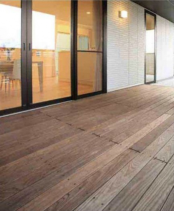 天然木タンモクアッシュデッキセット 無塗装床板のお見積り・施工
